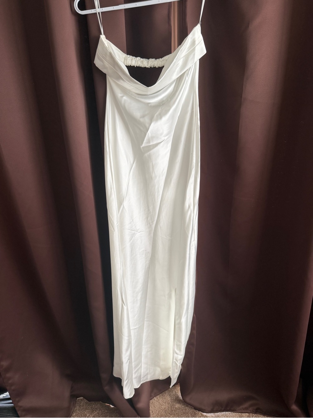 Strapless White Maxi Dress